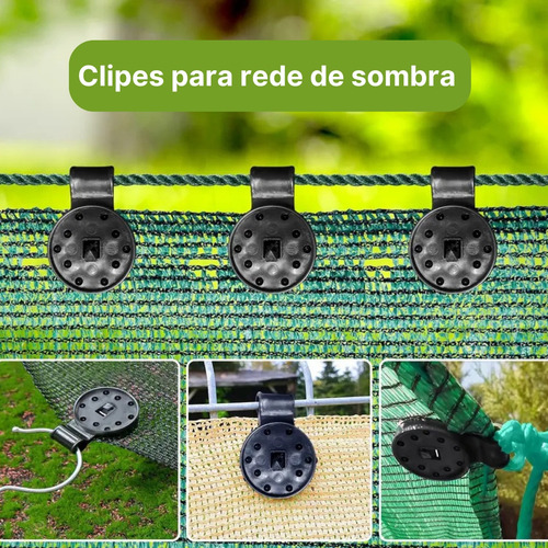 1000 Presilha Agroclip Tela Sombrite Conector Sombra Tecido