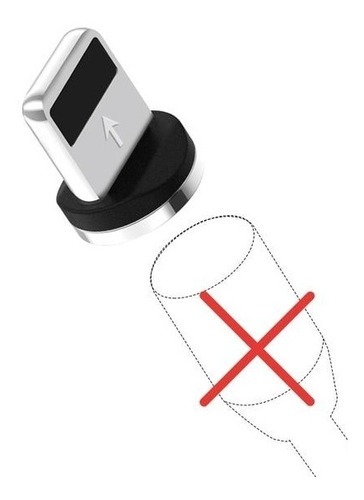 Cable Magnético Con Pin Conector Lightning Punta Para iPhone