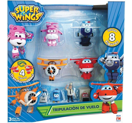 Super Wings Set De 8 Personajes