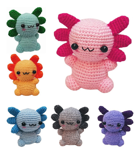 Muñeco Amigurumi Ajolotes Axolotl Tejidos