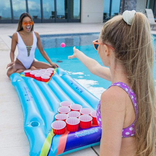 Poolcandy Juego De Pong Inflable Para Fiesta En La Piscina