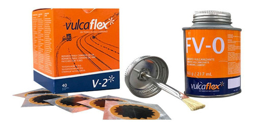 Kit Borracheiro Pneu Cola Fv-0+cx Remendo V2 50 Mm-vulcaflex