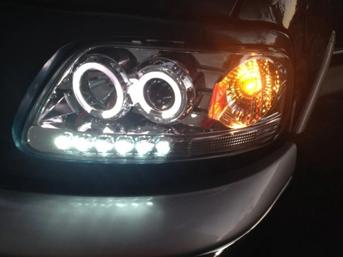 Faros Lobo Para Ford Lobo F-150 1997 Al 2008 C/lupa Y Leds