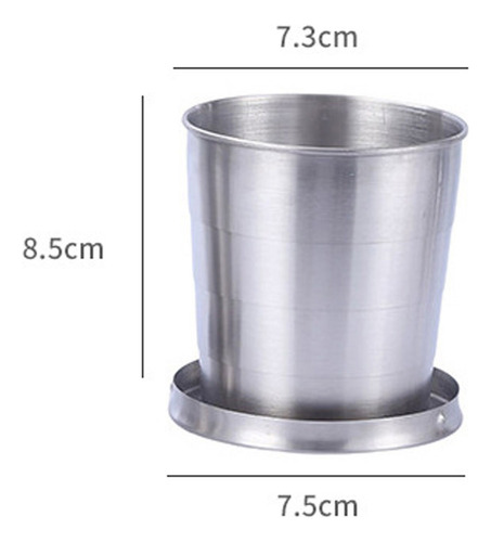 Vaso De Chupito Plegable Telescópico De Viaje De Acero Em