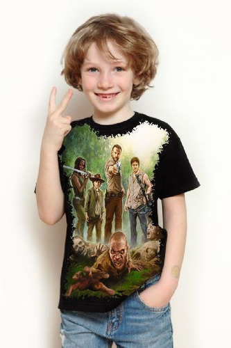 Camiseta Criança Frete Grátis Série The Walking Dead Persona