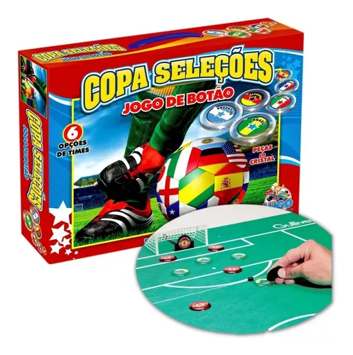 Antigo jogo de botão copa brasil, com 6 times originais do em