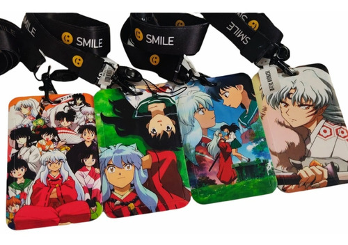 Porta Credencial Inuyasha Con Lanyard Porta Bip Tarjetas