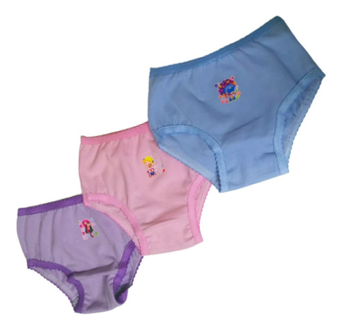 3pantaletas Niñas Algodón De Colores Calzón Tallas Variadas 