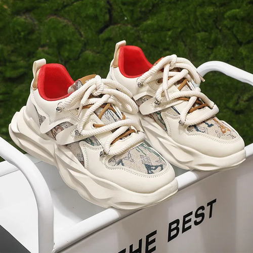 Zapatillas Deportivas Informales Transpirables Pan Division Para Hombre, Suela Gruesa