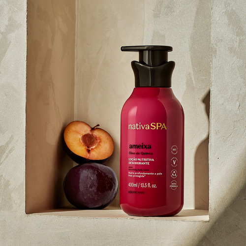 O Boticário loción hidratante corporal nativa spa ciruela 400ml