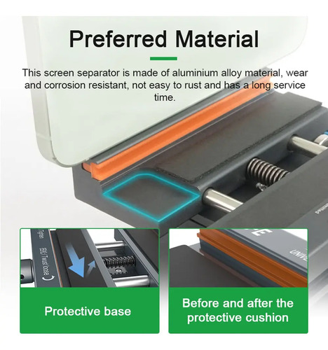 Separador De Pantalla LCD Sin Calefacción Para Móviles, Herramienta Frontal De Aleación De Aluminio, Ajustable 124-160mm