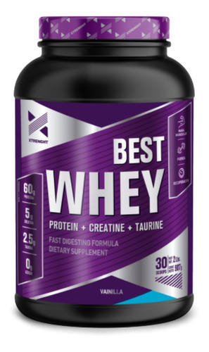 Imagen 1 de 1 de Suplemento en polvo Xtrenght Nutrition Best Whey proteínas sabor best whey vainilla en pote de 907g