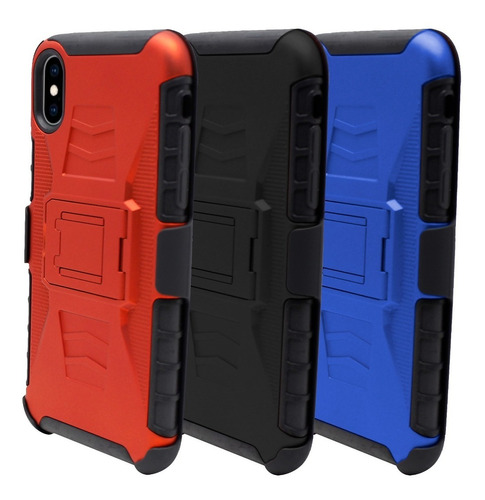 Funda Clip 3 En 1 Host Para iPhone X / Xs Y Cristal Uso Rudo