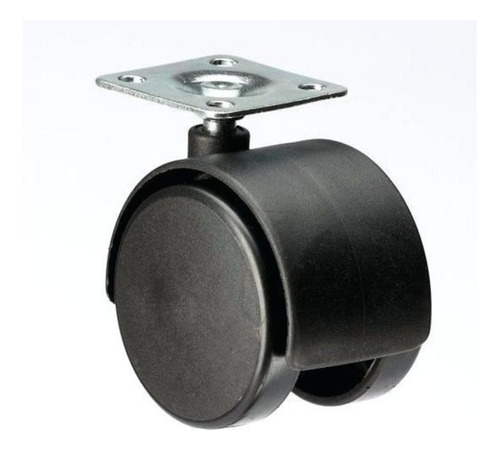 Imagen 2 de 9 de Pack X 4 Rueda Dual Bronzen Con Base Giratoria 40mm