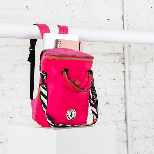 Imagen 6 de 10 de Mochila Matera Diamond Pampera Porta Notebook Pop Rosa