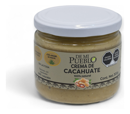 Crema De Cacahuate Natural De Mi Pueblo 300g