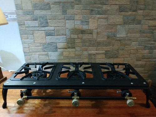Plancha Chivitera 70 X 30 Con Prensa Y Quemador Triple