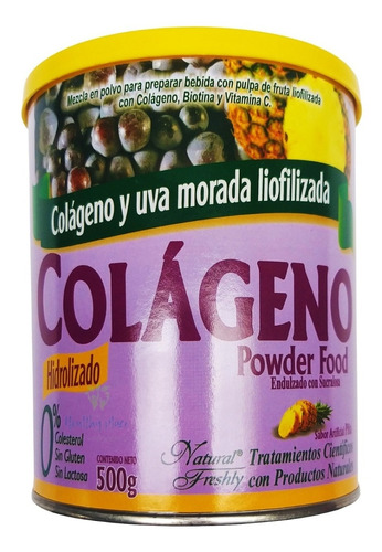 Colageno Natural Sin Azucar Resveratrol - g a $86