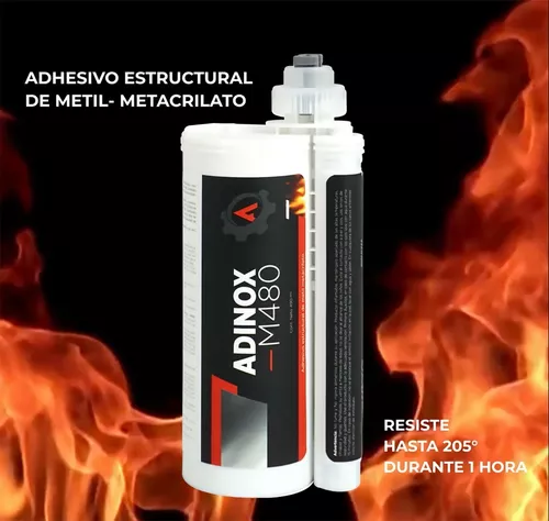 Adinox® M480, Adhesivo Mma Color Negro, Alta Temperatura