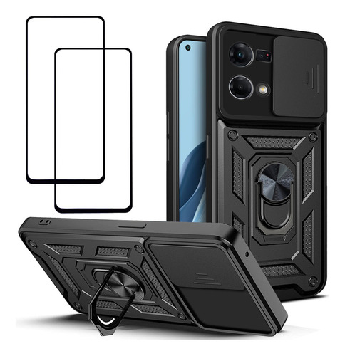 Funda Para Oppo Carcasa Con Protector De Cámara + 2 Mica