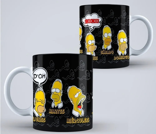 Imagen 4 de 9 de Plantillas Para Tazas Diseño Los Simpsons Sublimar Imprimir