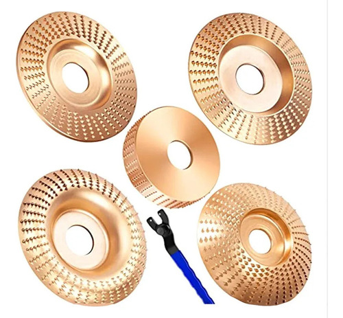 Juego De 5 Discos Y Llave Para Tallar Madera
