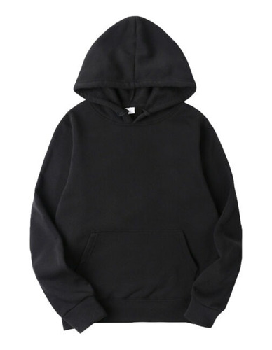 Chaqueta Hoodie Capota Unisex Cremallera Unicolor Adulto