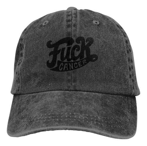 Gorra Mezclilla Fuck Cancer Baseball Dad Cap Clásico Casual