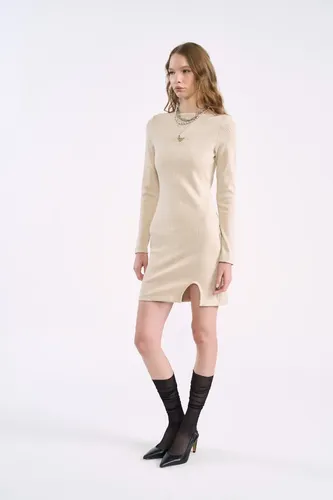 Vestido Colcci Curto Canelado Manga Longa Feminino