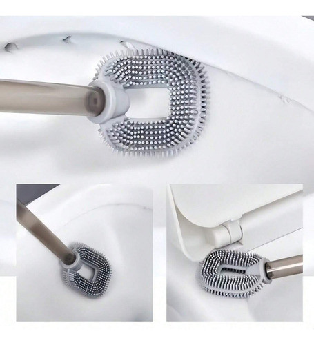 Cepillo De Baño Con Cepillo De Silicona Para Inodoro