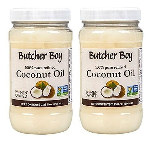 Aceite De Coco Butcher Boy | 100% Puro Refinado | 7.25 Fl Oz