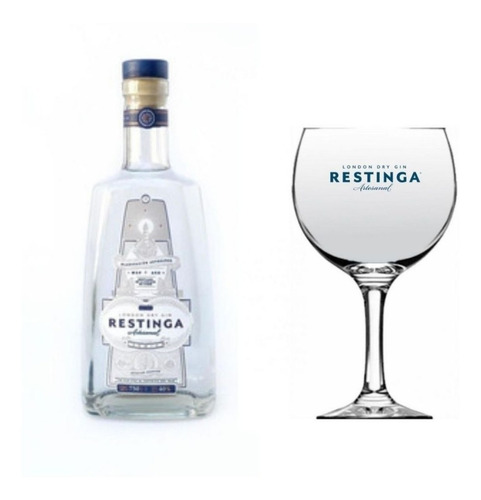 Gin Restinga London Dry Handcrafted X750 Cc + Copa Gift Box 