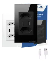Comprar Tomada Dupla Usb-c 10a Embutir Wifi Tuya Alexa Novadigital