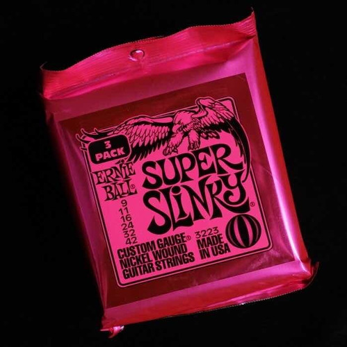 Cuerdas De Guitarra Ernie Ball Súper Slinky Pack De 3 09-42