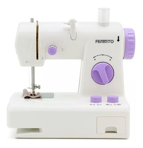 Mini máquina de coser  recta Femmto HLT1 portable blanca 220V