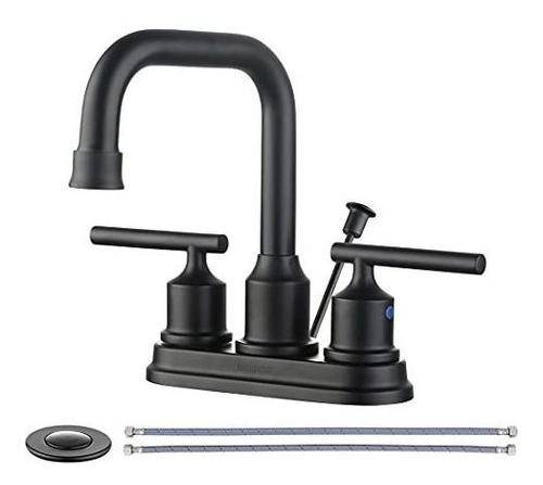 Grifo De Baño Negro De 4 Pulgadas Para Lavabo Central Comerc