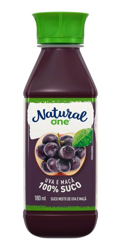Kit 06un Suco De Uva E Maçã Natural One - 180ml