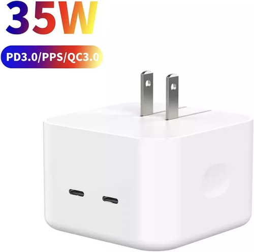 Fuente De Corriente  Con Puerto Usb-c Doble De 35w