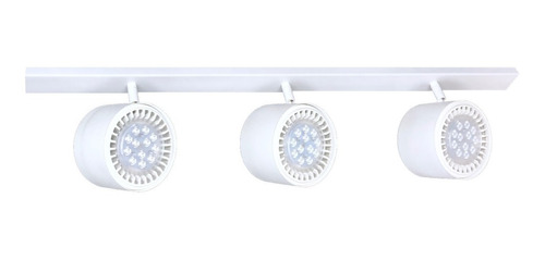 Iluminación Luz Techo Riel 3 Lámparas Apto Ar111 Led Moderno