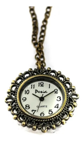 Reloj Pesia Colgante Cadena Vintage Mujer Nuevos Garantía