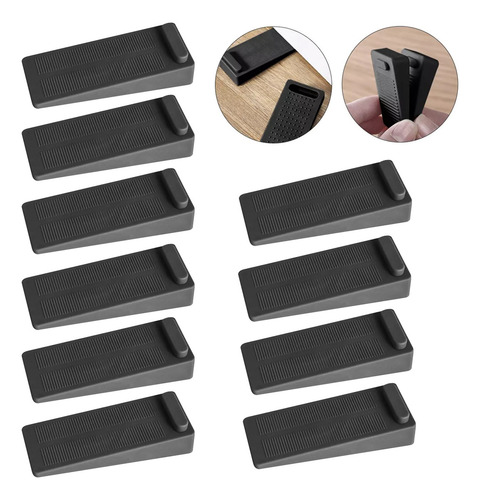 Tope Para Puerta Cuña Detener Plastico Duradero 10pzs