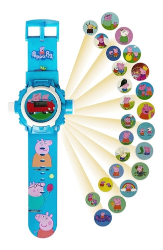 Reloj Proyector Infantil Peppa Pigfigura Juguete Didáctico 