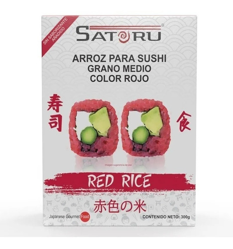 Imagen 2 de 7 de Kit Sushi Amor & Amistad Con Arroz Blanco Rojo Y Rosa Satoru