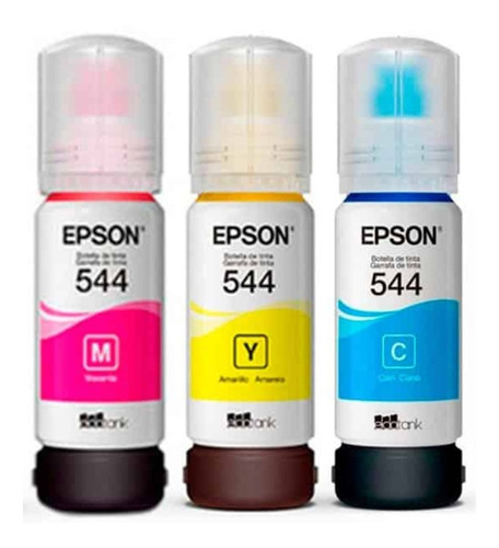 3 Tintas Originales Epson 544 Imp L1110 L3110 L3150 L5190