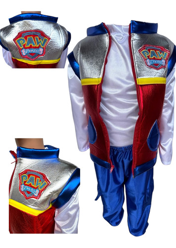 Disfraz Rider Premium Ryder Patrulla Canina Pawpatrol (chaleco Con Escudos Bordados + Pantalon Con Bolsas En Laterales + Camisa Ml)