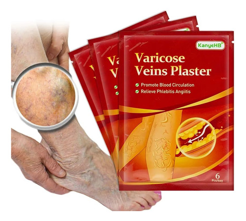 Parches Para Venas Varicosas Varices 6 Unidades X Pack 