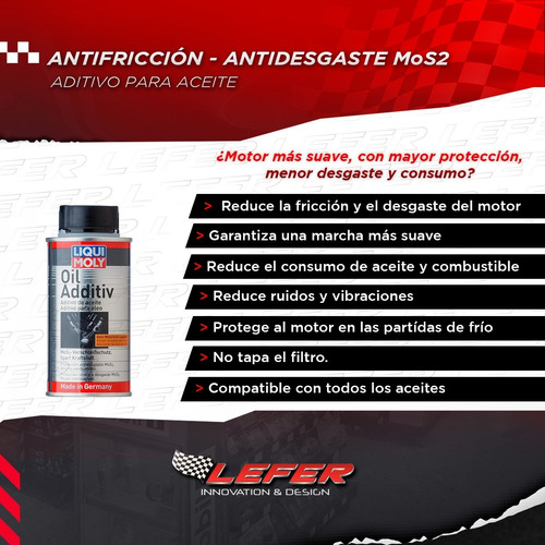 Aditivo Antifricción Antidesgaste ( Oil Additiv) Liqui Moly