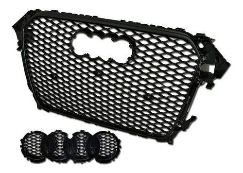 Parrilla De Malla Negra Audi A4 / S4 2013 - 2015 Nueva!!!
