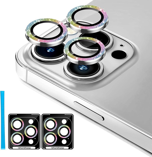 Protector De Camara Para iPhone 14 Pro Y Max Col-g (2 Kit)