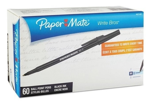 Lapicero Paper Mate Caja 60 Und Color Negro Boligrafo